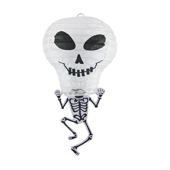Bethany Lowe Designs Skelly Lantern - Halloween Paper Skeleton Lantern - Picture 1 of 3